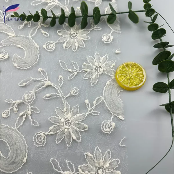 Exquisite Three-dimensional Embroidery Mesh Fabric Lace Mesh Garment ...