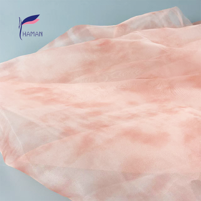 100% Polyester Multi-Color Customizable Gradient Gauze Fabric Soft Breathable Lightweight for Designer Women's Dresses - Image 2