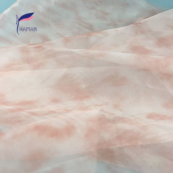 100% Polyester Multi-Color Customizable Gradient Gauze Fabric Soft Breathable Lightweight for Designer Women's Dresses - Image 3