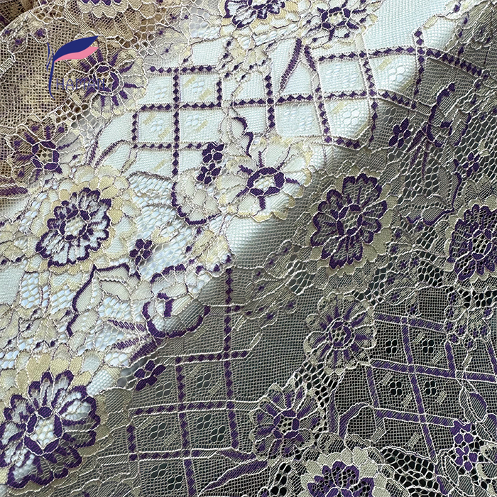 Wholesale Fashionable Comfortable and Breathable Mesh Fabric with Plain Embroidered Flowers for Dress Tops - Image 3