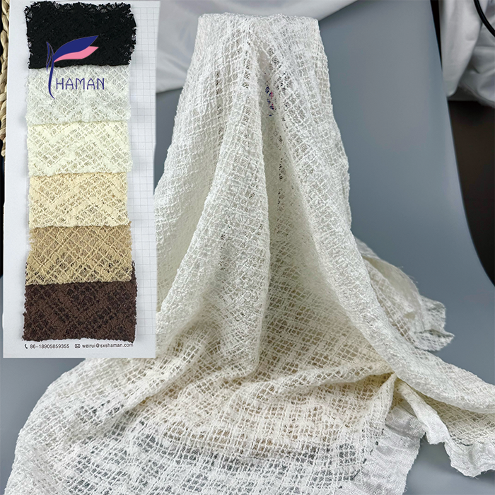 Wholesale High-quality 60%N30%C10%SP Mesh Lace Breathable and Highly Elastic, Suitable for Dresses and Home Textiles - Image 2