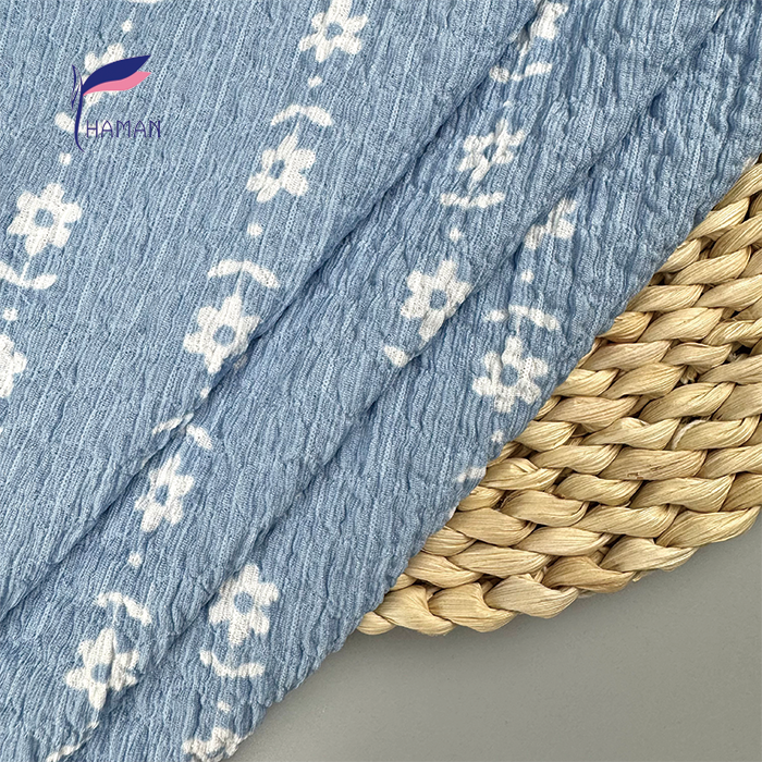Handmade Cotton Fabric for Women's Dresses Soft Comfortable Breathable 95%P 5%SP Bubble Cloth Direct From Factory for Upholstery - Image 4