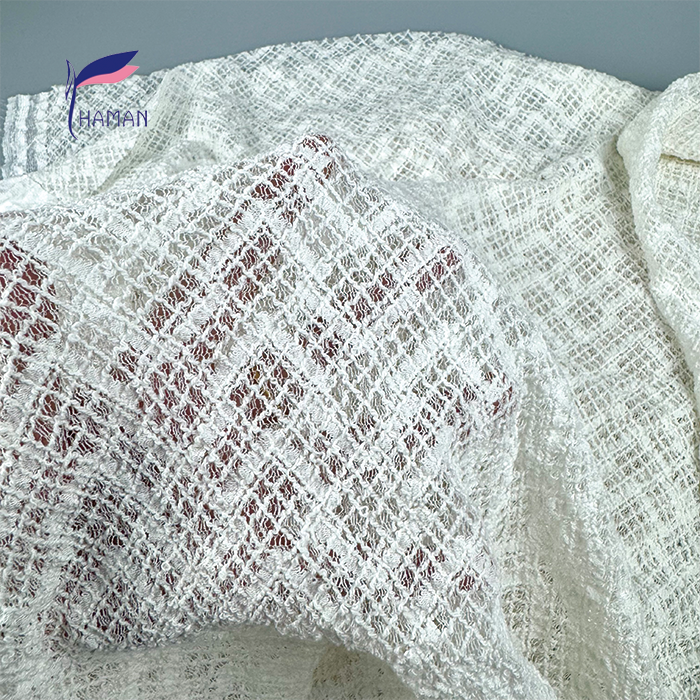 Wholesale High-quality 60%N30%C10%SP Mesh Lace Breathable and Highly Elastic, Suitable for Dresses and Home Textiles - Image 5