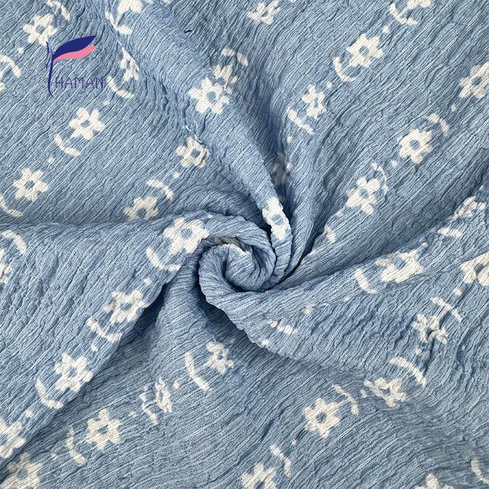 Handmade Cotton Fabric for Women's Dresses Soft Comfortable Breathable 95%P 5%SP Bubble Cloth Direct From Factory for Upholstery - Image 2