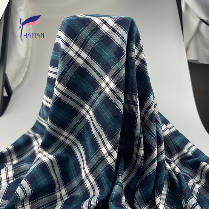 Best Price 65%T35%R Breathable Stain Resistant Woven Fabric Color Yarn Dyed for Girls' Fashionable Dresses Skirts - Image 4