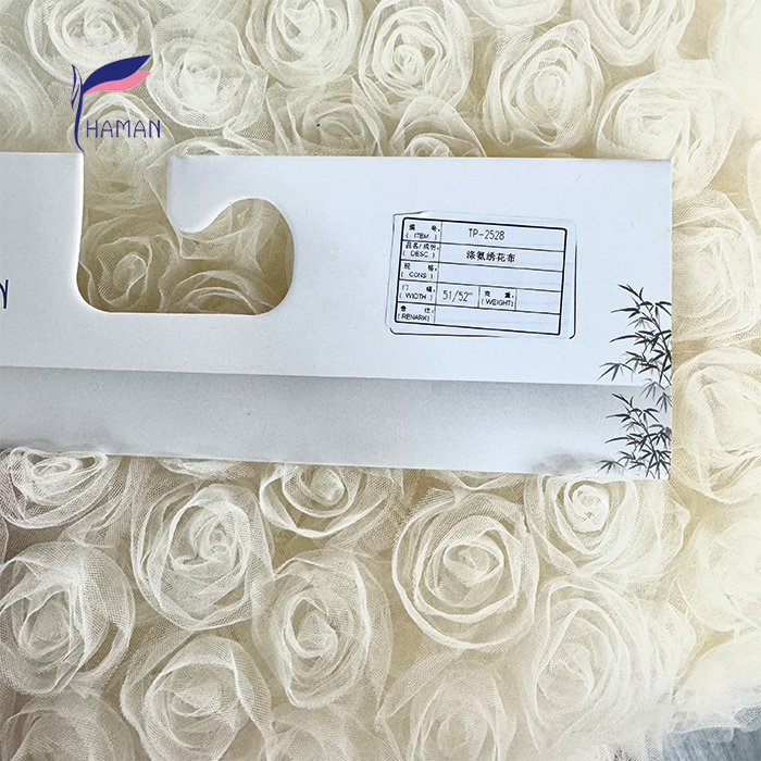 Wholesale Hot Sale 3D Polyester Ammonia Embroidered Fabric Is Breathable and Elastic, Suitable for Wedding Dresses - Image 2