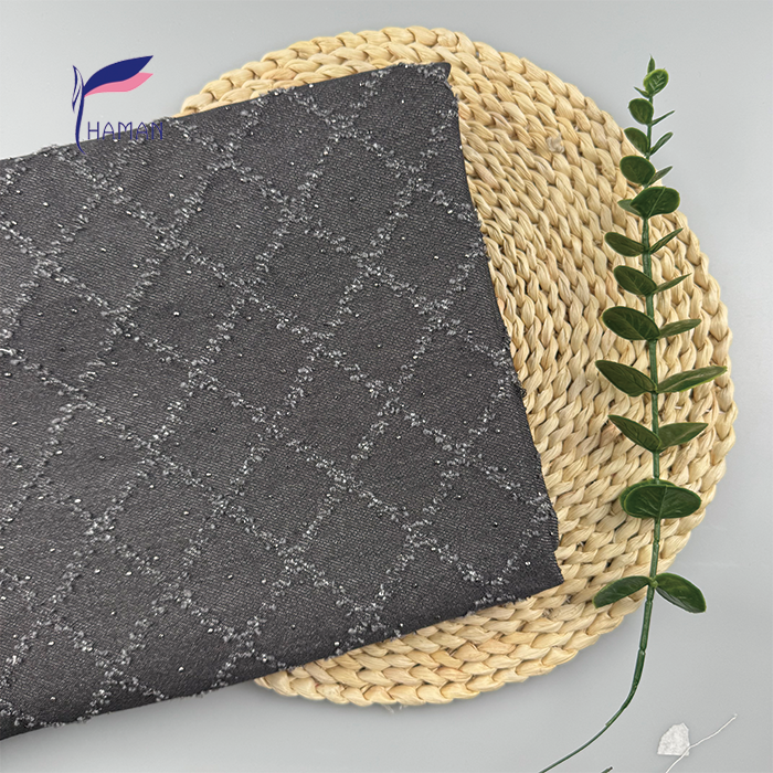 Diamond Grid Crystal Rhinestones Sparkling Stretch Denim Fabric 75% Cotton 15% Viscose 10% Poly Woven Boys' Bags Skirts - Image 7