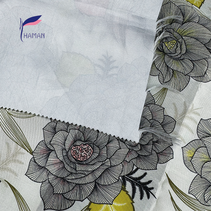 Floral Single Twill DTY Polyester Fabric - Soft Comfortable Textile for Casual Wear, Pajamas & Home Loungewear - Image 5