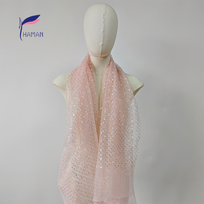 Wholesale High-quality Brocade Ammonia Mesh Fabric Embroidered Sequins, Shiny for Decoration and Evening Gowns - Image 7