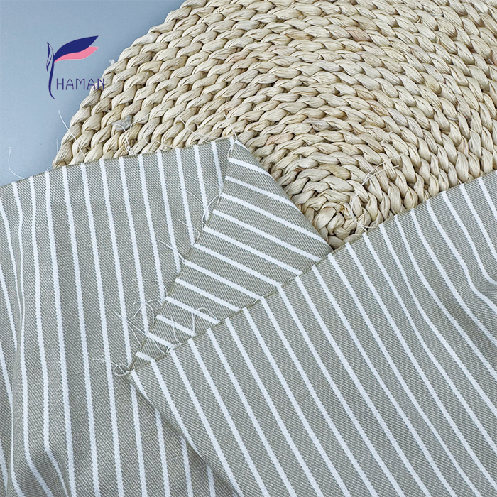 100% Organic Cotton Yarn-Dyed Twill Fabric for Cream & White Striped for Girls Shirts Dresses & Home Decor - Image 4