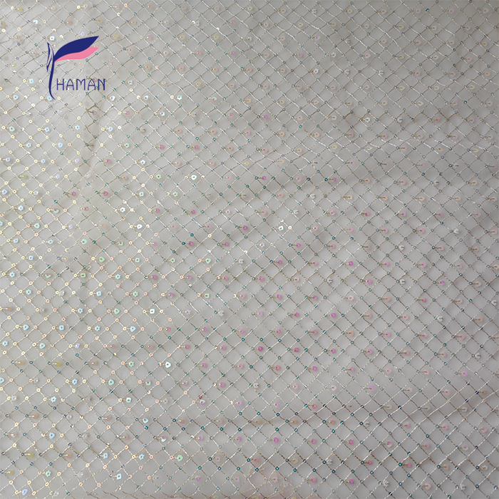 Wholesale High-quality Brocade Ammonia Mesh Fabric Embroidered Sequins, Shiny for Decoration and Evening Gowns - Image 5