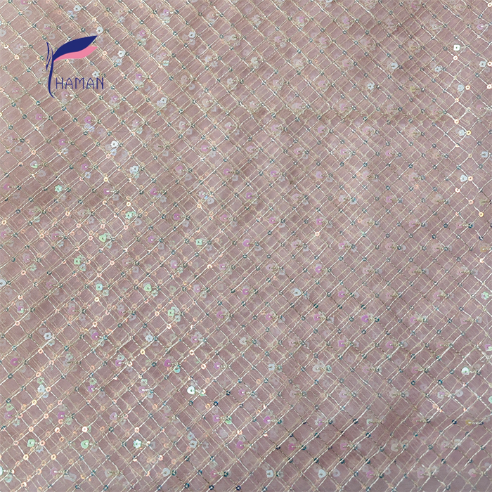 Wholesale High-quality Brocade Ammonia Mesh Fabric Embroidered Sequins, Shiny for Decoration and Evening Gowns - Image 4