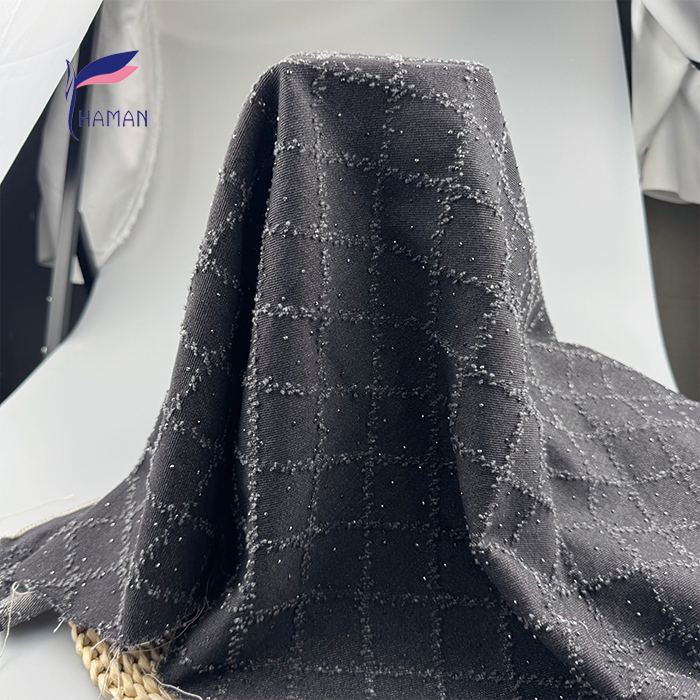 Diamond Grid Crystal Rhinestones Sparkling Stretch Denim Fabric 75% Cotton 15% Viscose 10% Poly Woven Boys' Bags Skirts - Image 3