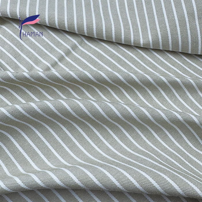 100% Organic Cotton Yarn-Dyed Twill Fabric for Cream & White Striped for Girls Shirts Dresses & Home Decor - Image 5
