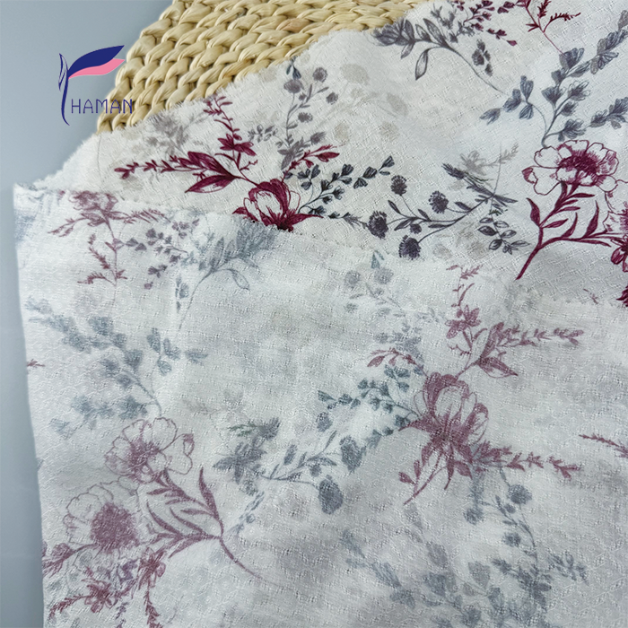 Floral Cotton Blend Jacquard 86gsm ± - Botanical Woven Lightweight Fabric for Lingerie, Luxury Bedding & Dressmaking - Image 2
