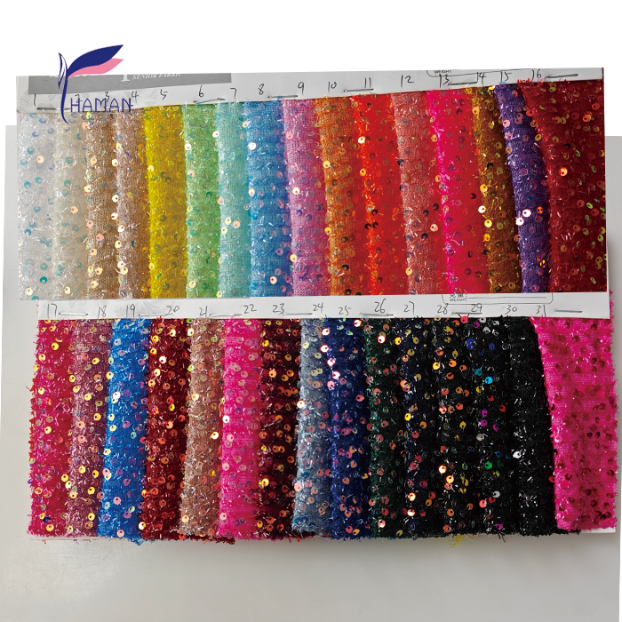 Wholesale 100% Polyester Felt Sequins Elegant Metal Top Evening Gown Chinese Factories Woven for Home Textiles Weddings Girls - Image 2