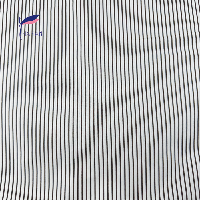 White Black Thin Stripe 100% Cotton Poplin 109gsm - Soft Comfortable Fabric for Dresses, Pants & Workwear Uniforms - Image 7