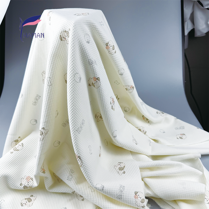 Kids Brushed Waffle Knit (95%C 5%SP) - Heavy Fleece Cartoon Puppy Print, Ultra-Soft Child-Safe Fabric for Pajamas & Playwear - Image 6
