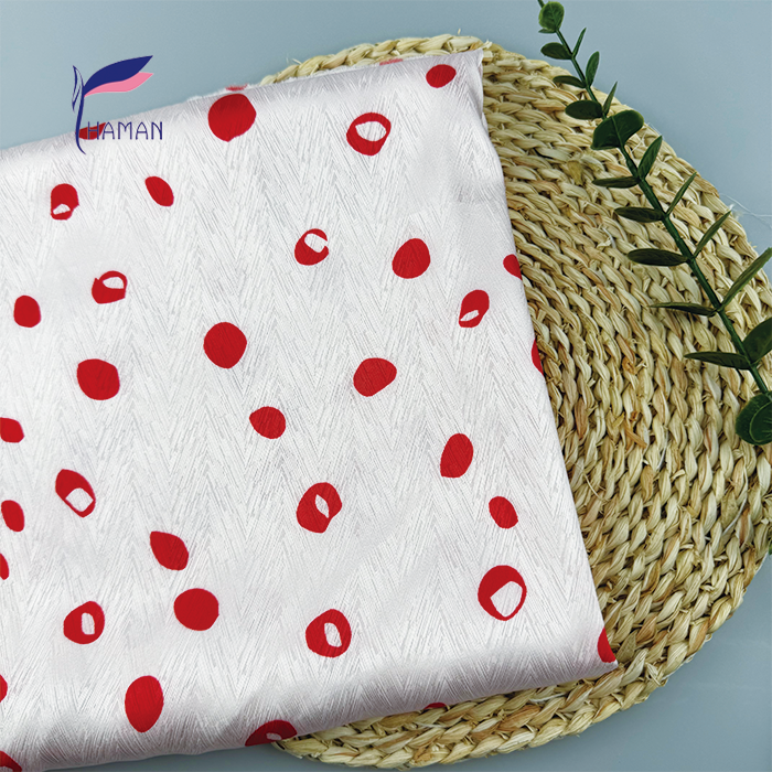 Wholesale 100% Polyester Satin Fabric - Pink Base with Red Polka Dots, 96gsm Lightweight Silky Non-Static for Scarves & Dresses - Image 6