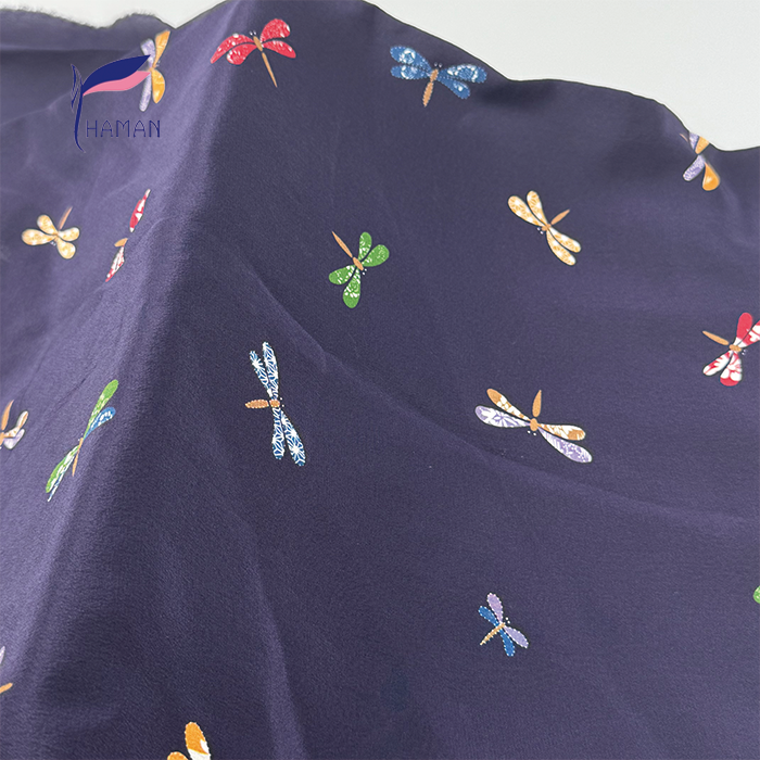 Deep Plum Dragonfly 31 Momme Silk Crepe De Chine 80gsm - Luxe Textile for Couture Dresses, Kimono & Luxury Lingerie - Image 6