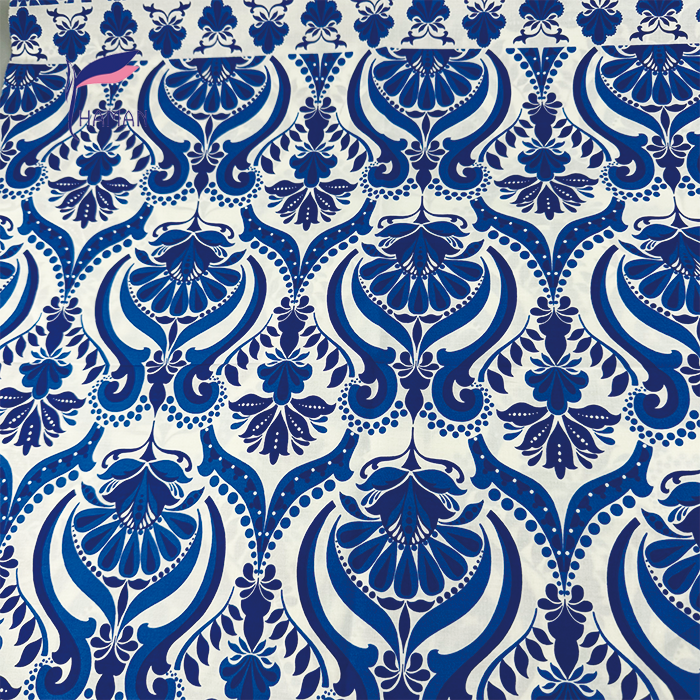Blue & White Oriental Floral 100% Cotton Poplin 86gsm - Soft Porcelain Print Fabric for Dresses, Pants & Qipao - Image 6