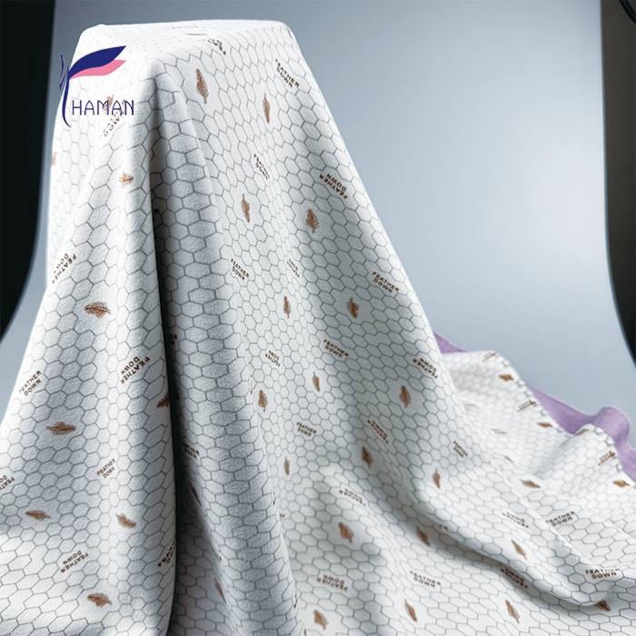 Wholesale 89.5P10.5SP Hexagonal Honeycomb Jacquard Knit 280gsm Heavyweight Performance Print Stretch Premium Tops Loungewear - Image 6