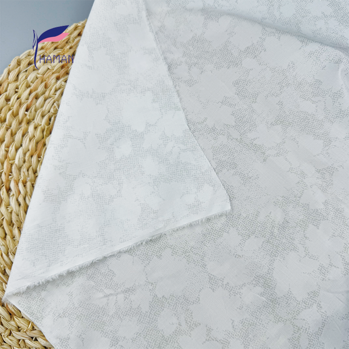 111gsm Stretch Cotton Poplin Fabric Comfortable 97% Cotton 3% Spandex White Floral Print Mosaic-Style Woven Plain Home - Image 5