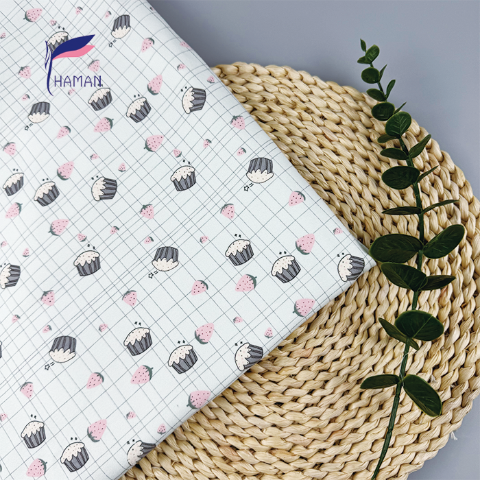 Kids 95%C 5%SP Brushed Fleece - Cartoon Cupcake All-Over Print, 260gsm Heavyweight Plush Fabric for Warm Pajamas & Playwear - Image 5