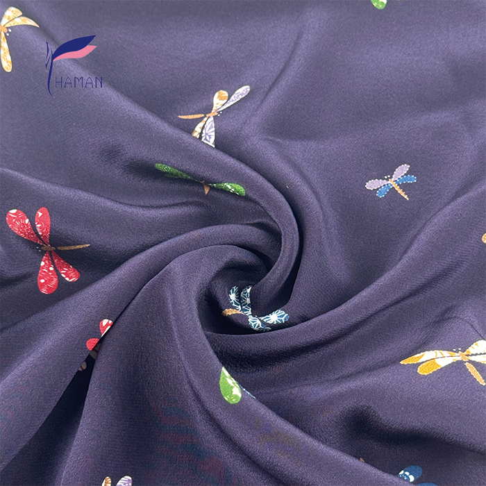 Deep Plum Dragonfly 31 Momme Silk Crepe De Chine 80gsm - Luxe Textile for Couture Dresses, Kimono & Luxury Lingerie - Image 4