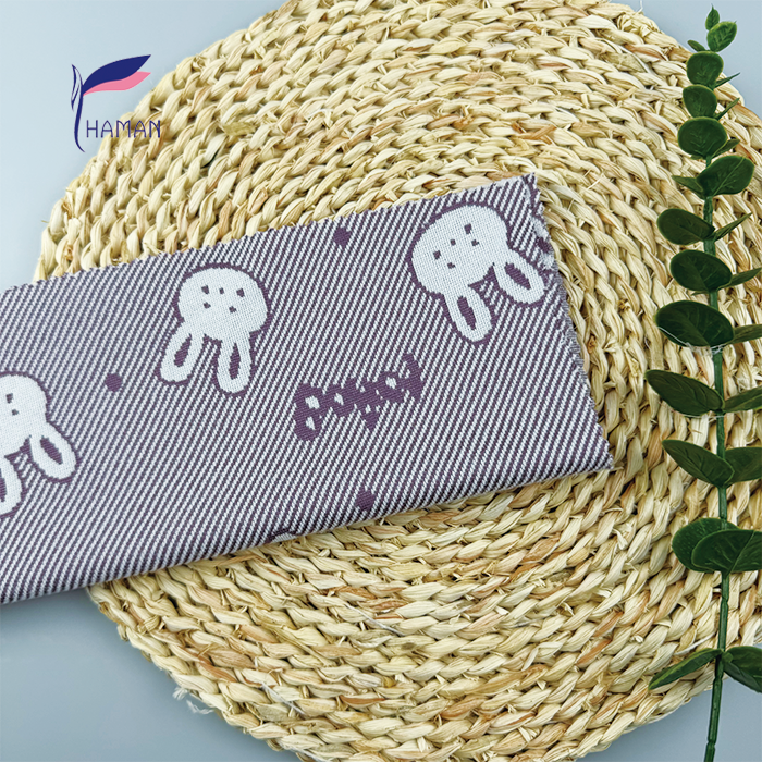 Wholesale 94%P6%SP Twill Jacquard Knit - Purple Base W/ Printed Cute Rabbits, 240gsm Heavyweight Plush for Loungewear & Dresses - Image 4