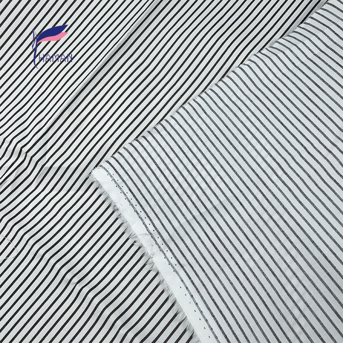 White Black Thin Stripe 100% Cotton Poplin 109gsm - Soft Comfortable Fabric for Dresses, Pants & Workwear Uniforms - Image 5