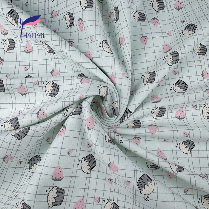 Kids 95%C 5%SP Brushed Fleece - Cartoon Cupcake All-Over Print, 260gsm Heavyweight Plush Fabric for Warm Pajamas & Playwear - Image 4