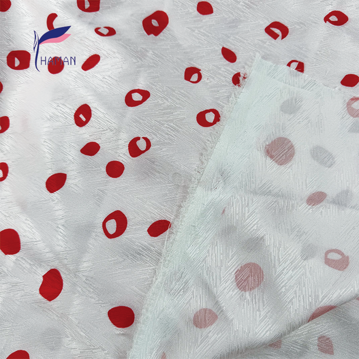 Wholesale 100% Polyester Satin Fabric - Pink Base with Red Polka Dots, 96gsm Lightweight Silky Non-Static for Scarves & Dresses - Image 3