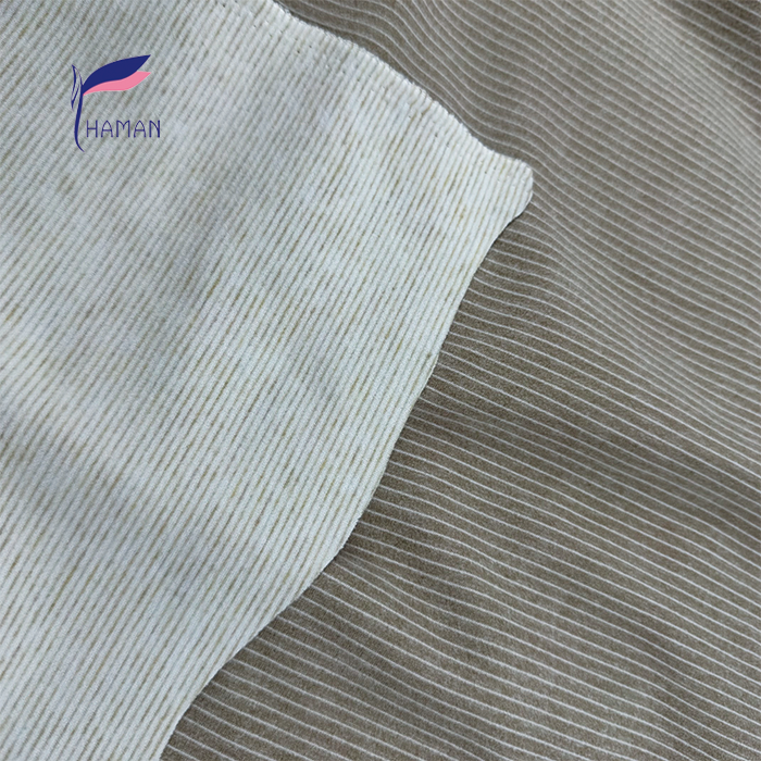 Wholesale 280gsm Wool/Silk/Modacrylic Interlock Knit for Cream & Brown Striped Jacquard Thermal Premium Loungewear Tops for - Image 5