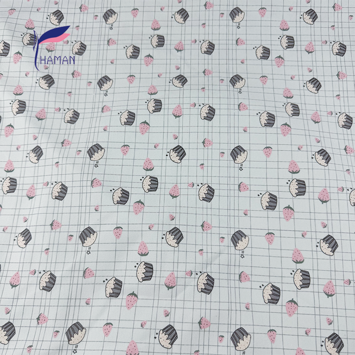 Kids 95%C 5%SP Brushed Fleece - Cartoon Cupcake All-Over Print, 260gsm Heavyweight Plush Fabric for Warm Pajamas & Playwear - Image 3
