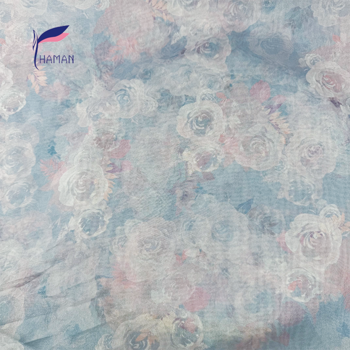 100% Polyester 60gsm Fabric Classic Floral Crepe Print Silky Smooth and Breathable Lightweight for Dress/Scarf Wholesale - Image 2