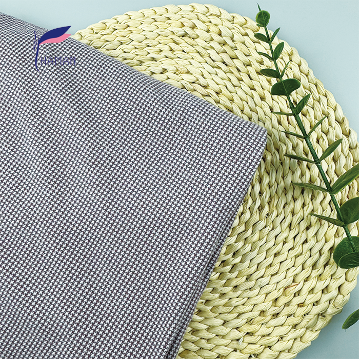 Wholesale 94%P6%SP Houndstooth Jacquard Knit - 180gsm Printed Textured Fabric for Premium Tops & Loungewear - Image 2