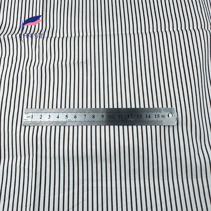 White Black Thin Stripe 100% Cotton Poplin 109gsm - Soft Comfortable Fabric for Dresses, Pants & Workwear Uniforms - Image 2