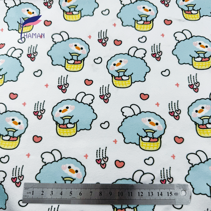Wholesale Comfortable Low Price 260gsm 92%P 8%Spandex Knit Print - White Enchanted Elf Love Cartoon for Kids Pajamas - Image 2