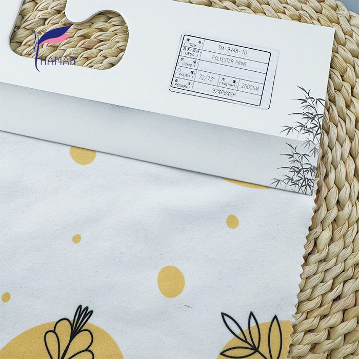 Low Price Wholesale 260gsm 92%P 8%Spandex Knit Polyester Print - White Base Cartoon Wheat Pattern for Kids Apparel & Home Decor - Image 5