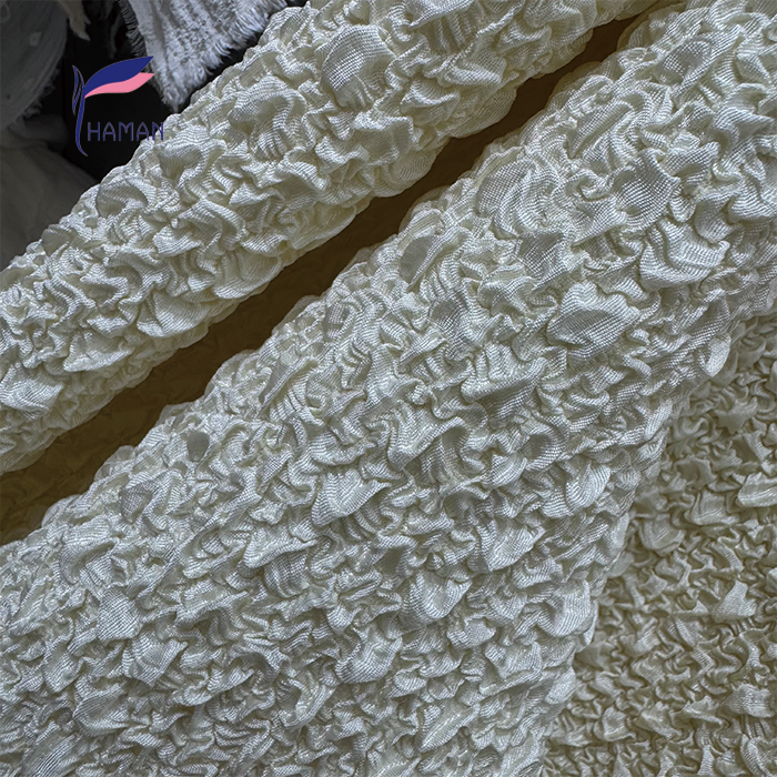 Wholesale Custom Color Polyester Bubble Uniform Folds Fabric for Casual Dresses Upholstery Shirts Suits Bags Caps Weddings - Image 5