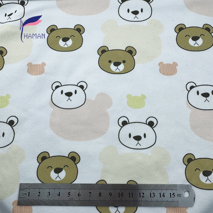 Low Price Wholesale 260gsm 92%P 8%Spandex Knit Polyester Print - White Base Cartoon Animal for Kids Apparel & Home Decor - Image 4