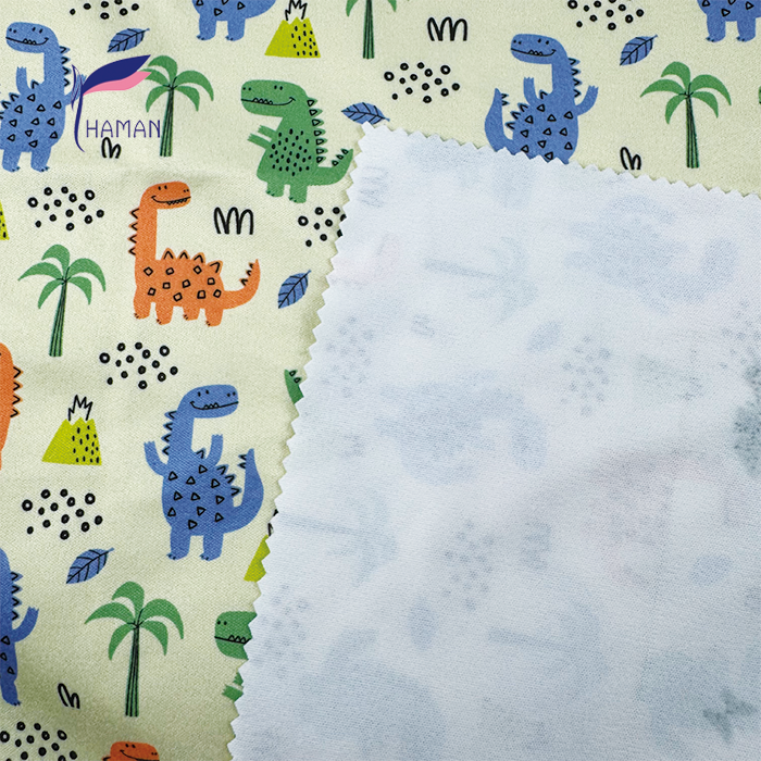 Wholesale 92P8SP Kids Fleece Knit - Yellow Base W/ Cartoon Dinosaur Print, 260gsm Child-Safe for Childrenswear & Loungewear - Image 4
