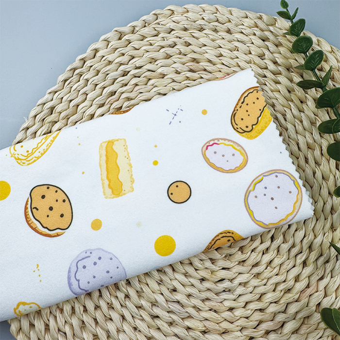 Wholesale 260gsm 92% P 8% SP Knit Polyester Print Fabric White Base Cartoon Bread Pattern for Kids Apparel Home Decor for Girls - Image 6