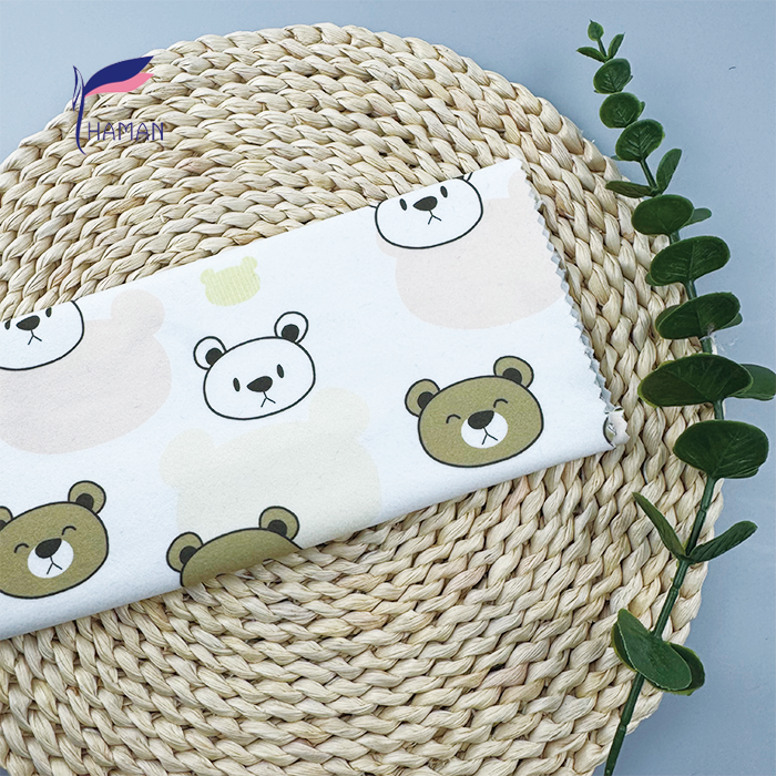 Low Price Wholesale 260gsm 92%P 8%Spandex Knit Polyester Print - White Base Cartoon Animal for Kids Apparel & Home Decor - Image 6