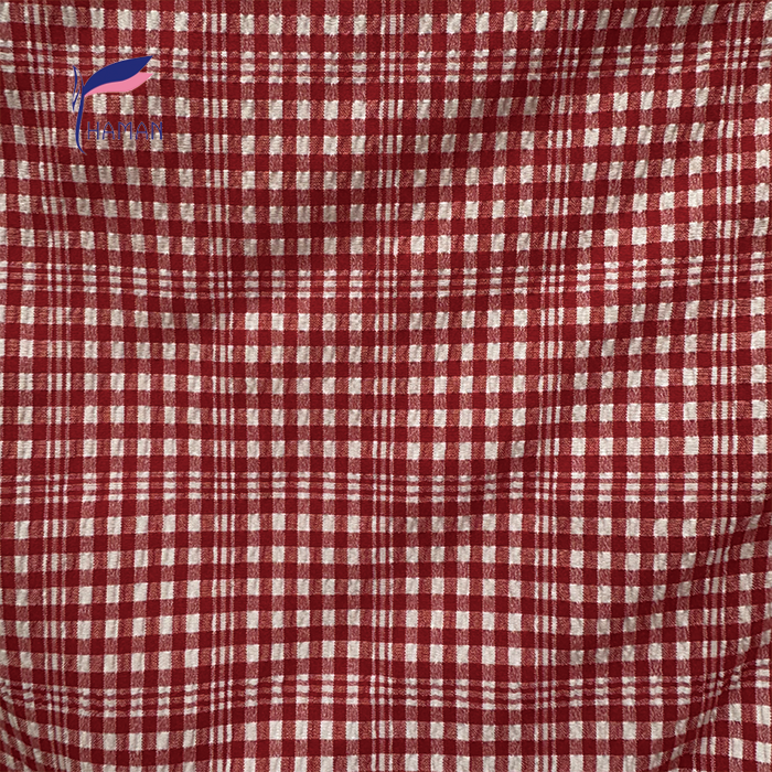 Wholesale Custom Color Polyester Bubble Fabric Check Grid Fabric for Casual Dresses Upholstery Shirts Suits Bags Caps Weddings - Image 2