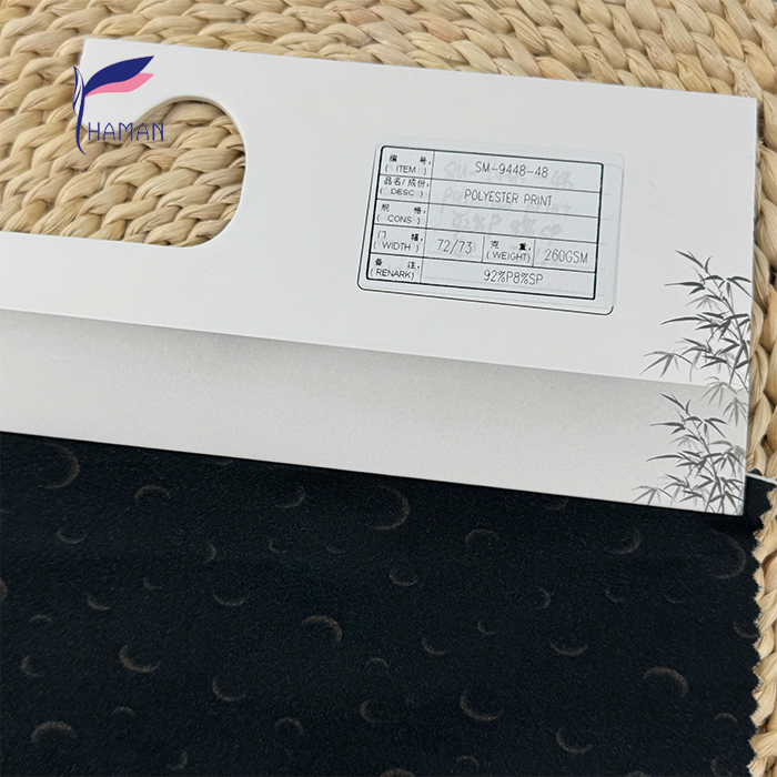 Wholesale Comfortable Low Price 260gsm 92%P 8%Sp Knit Print -Black Back Feather Cartoon for Kids Pajamas & Home Decor - Image 4