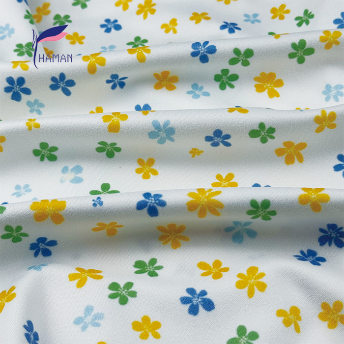 Wholesale 92P8SP Kids Knit Fabric - White Base W/ Multi-Color Ditsy Floral Print 260gsm Fleece for Childrenswear & Loungewear - Image 2