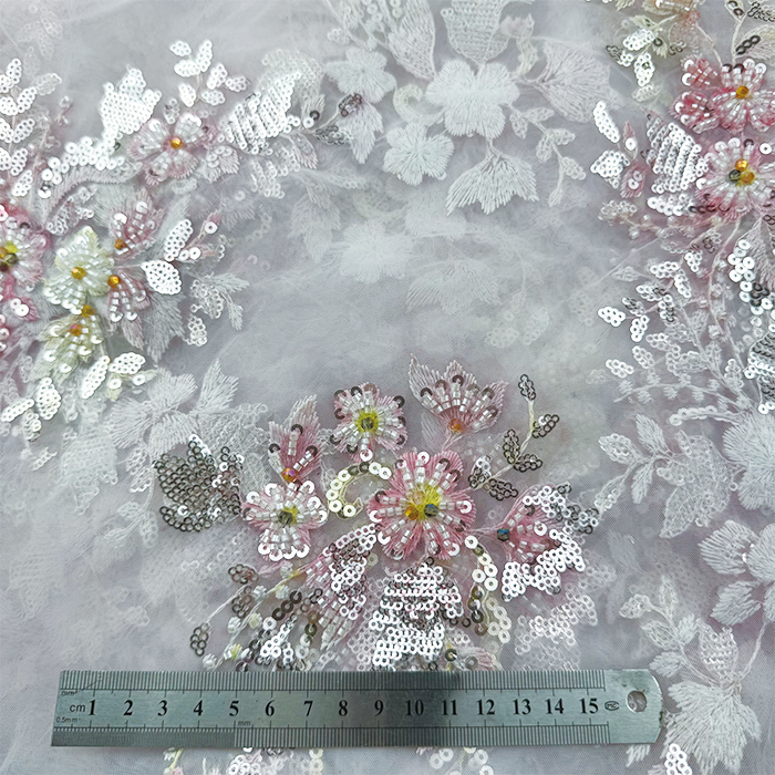 Luxurious High Quality Quick-Dry Polyester Mesh Fabric with Embroidered Sequins Soft Solid Patterns for Dresses Skirts Bags - Image 6