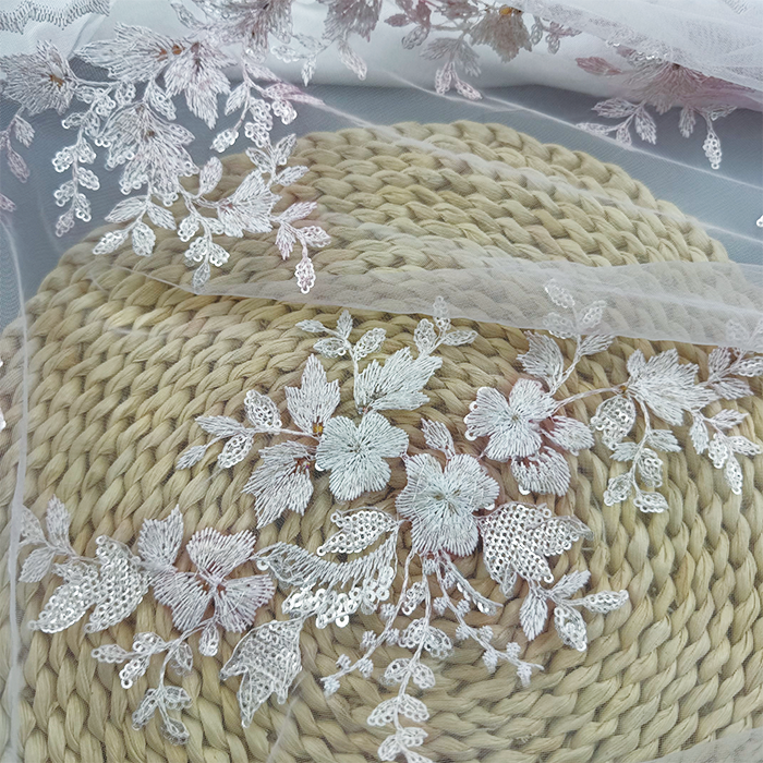 Luxurious High Quality Quick-Dry Polyester Mesh Fabric with Embroidered Sequins Soft Solid Patterns for Dresses Skirts Bags - Image 4